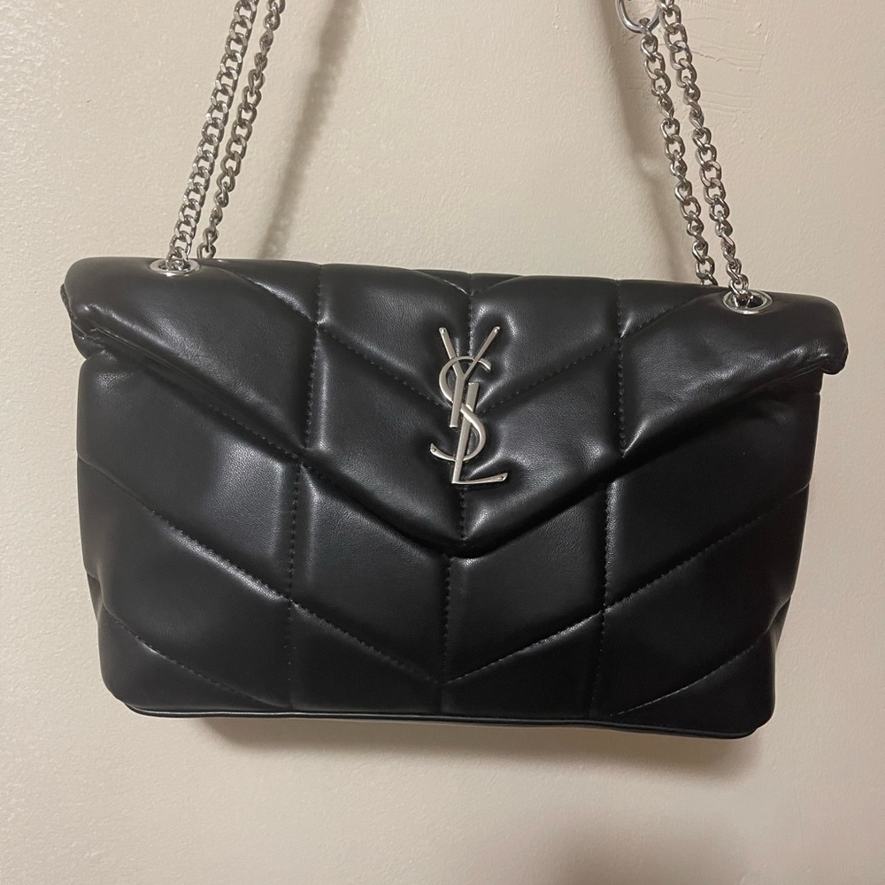 Black YSL purse with mini wallet